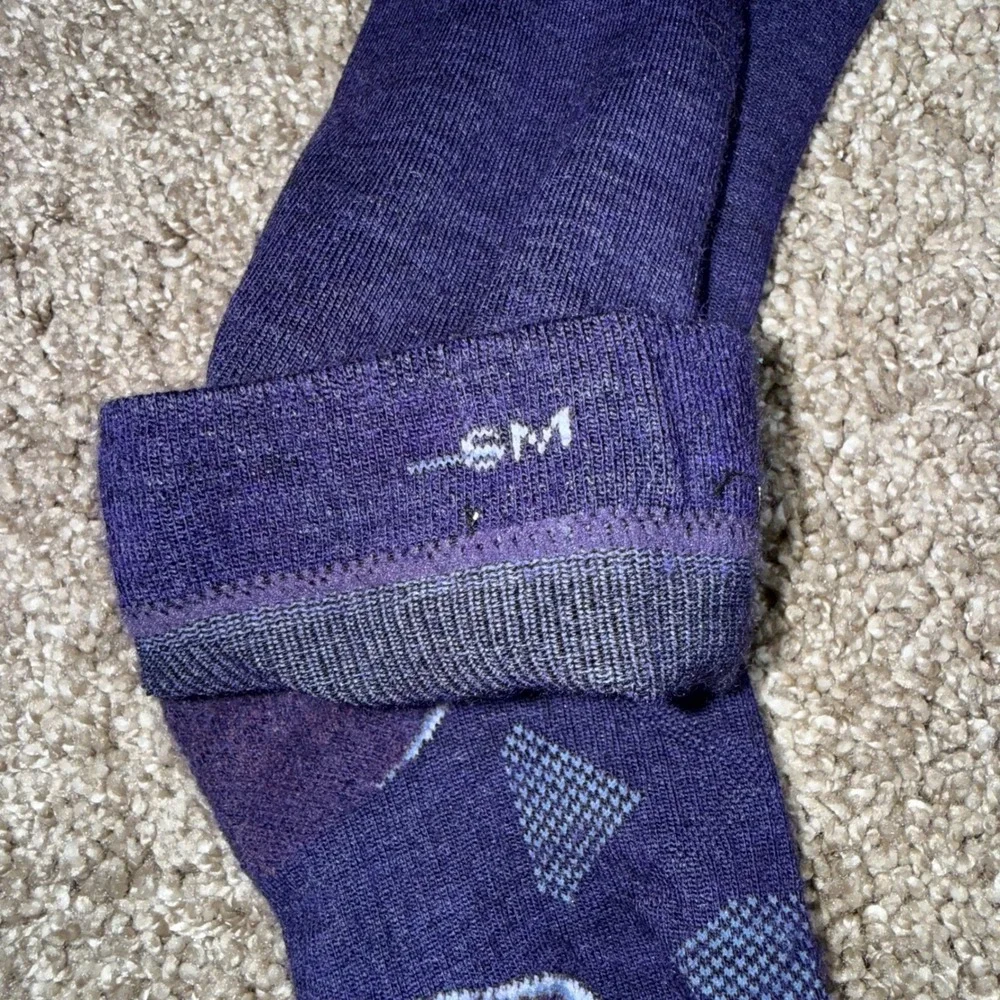 Smartwool PhD Compression Socks Women Small Purple Merino Wool Knee High
